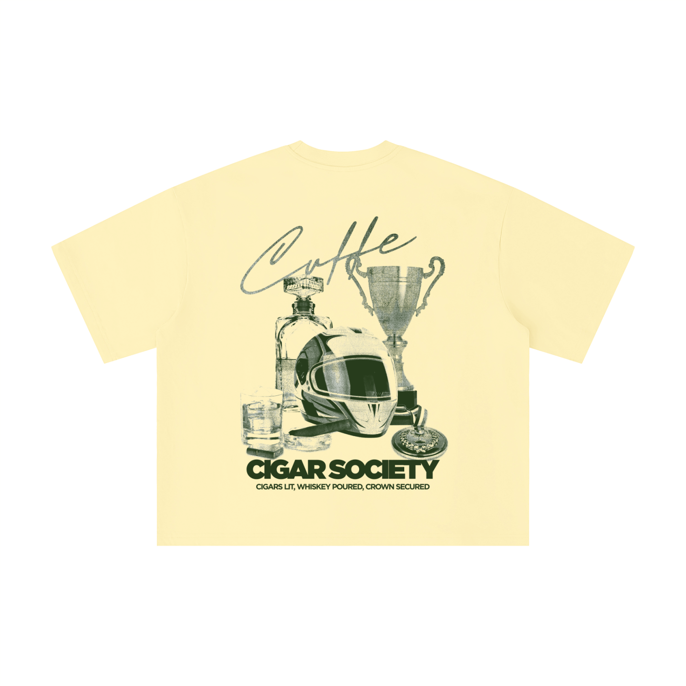 Cigar Society™ Signature Oversized Tee  Crafting Moments. Sparking Legends.