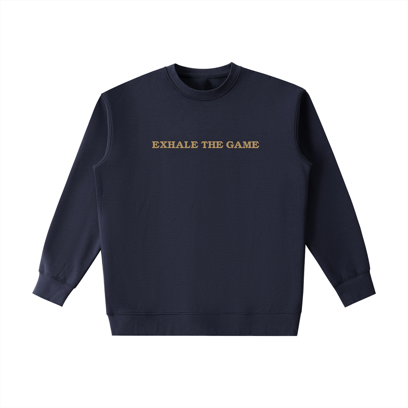 exhale,exhalethegame,heaveyweight,crewneck,embroideredcrewneck,premiumsweatshirt,luxurystreetwear,menssweatshirt,womenssweatshirt,unisexcrewneck,blackcrewneck,goldembroidery,premiumapparel,lifestylebrand,sportslifestyle,athleticlifestyle,mentalwellness,everydayessentials,streetwear,fallfashion,winterfashion,cuffe,cuffeholdings,kylecuffe