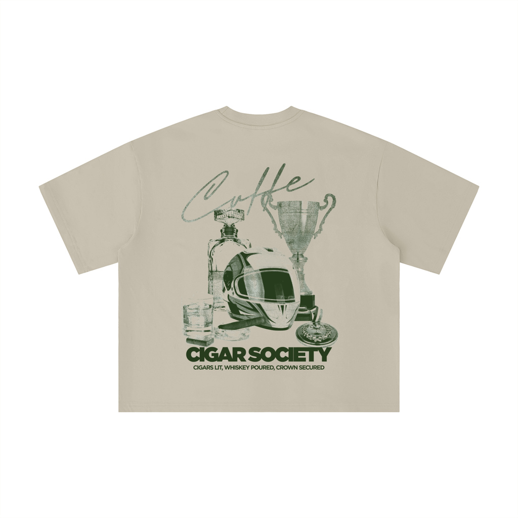 Cigar Society™ Signature Oversized Tee  Crafting Moments. Sparking Legends.