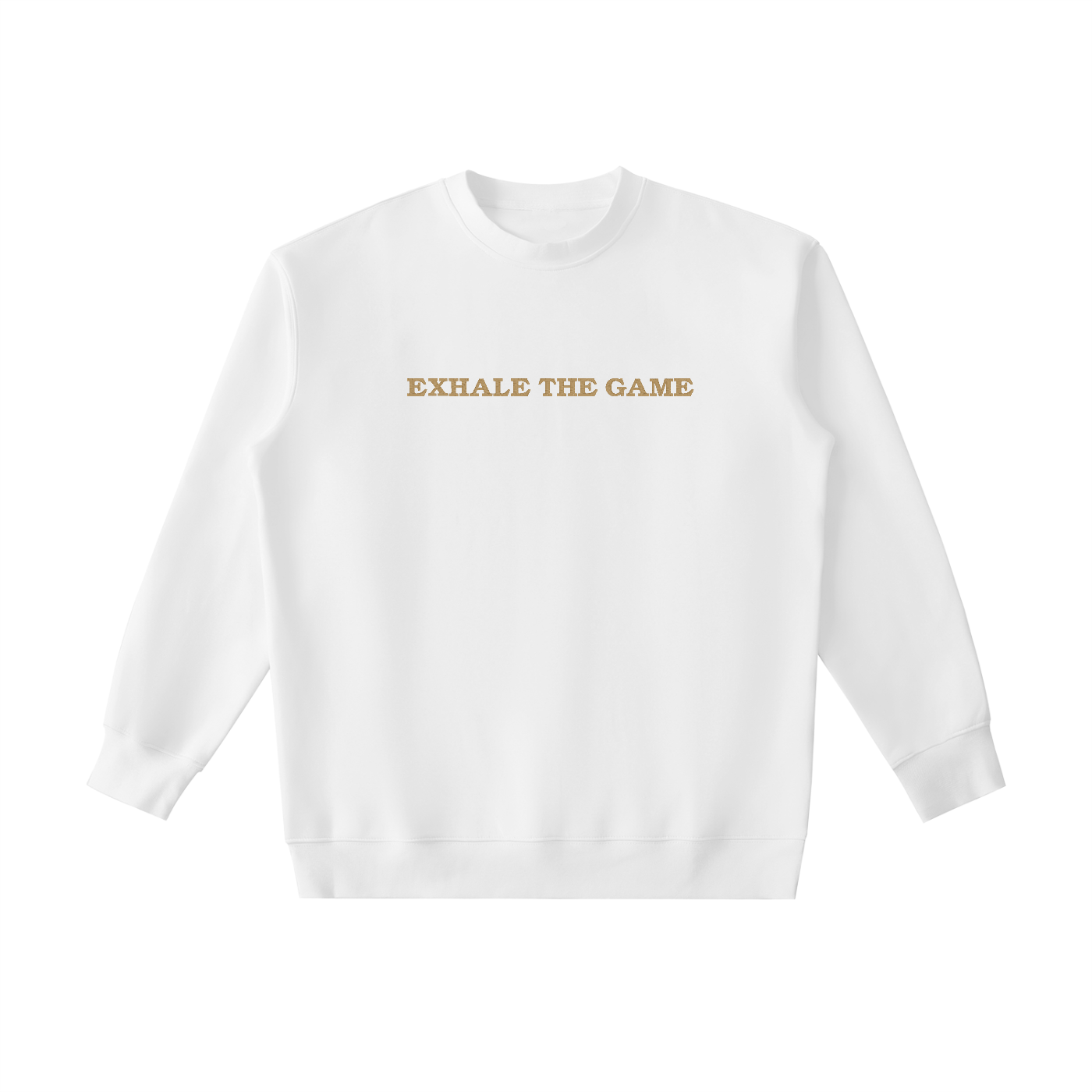 exhale,exhalethegame,heaveyweight,crewneck,embroideredcrewneck,premiumsweatshirt,luxurystreetwear,menssweatshirt,womenssweatshirt,unisexcrewneck,blackcrewneck,goldembroidery,premiumapparel,lifestylebrand,sportslifestyle,athleticlifestyle,mentalwellness,everydayessentials,streetwear,fallfashion,winterfashion,cuffe,cuffeholdings,kylecuffe