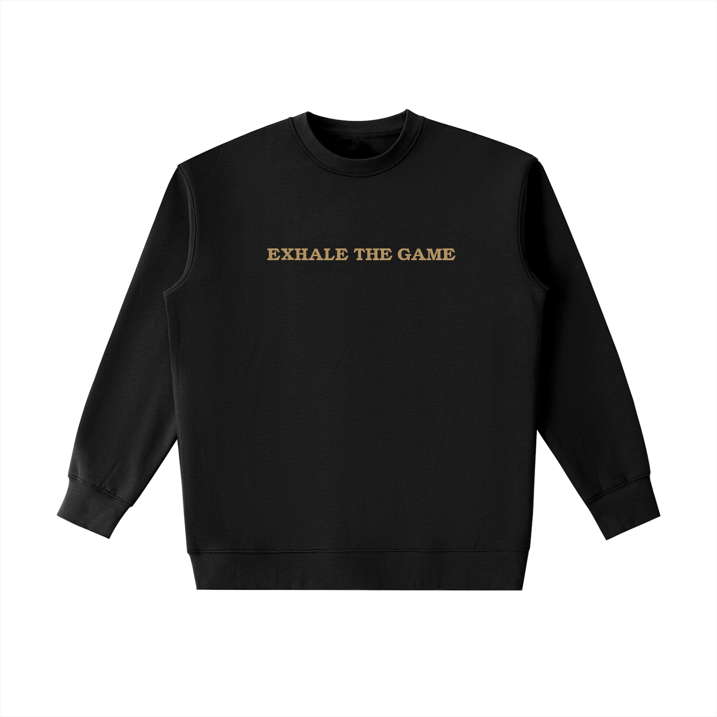 exhale,exhalethegame,heaveyweight,crewneck,embroideredcrewneck,premiumsweatshirt,luxurystreetwear,menssweatshirt,womenssweatshirt,unisexcrewneck,blackcrewneck,goldembroidery,premiumapparel,lifestylebrand,sportslifestyle,athleticlifestyle,mentalwellness,everydayessentials,streetwear,fallfashion,winterfashion,cuffe,cuffeholdings,kylecuffe