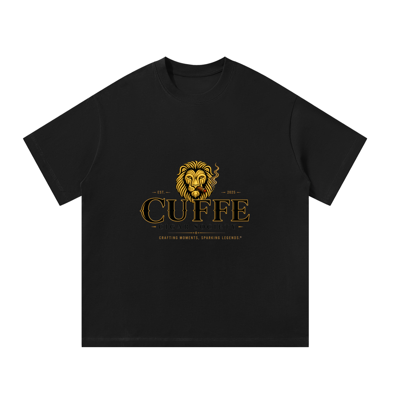 Cuffe Cigar Society Signature Oversized Heavyweight T-Shirt Premium Luxury Streetwear 300 GSM Cotton