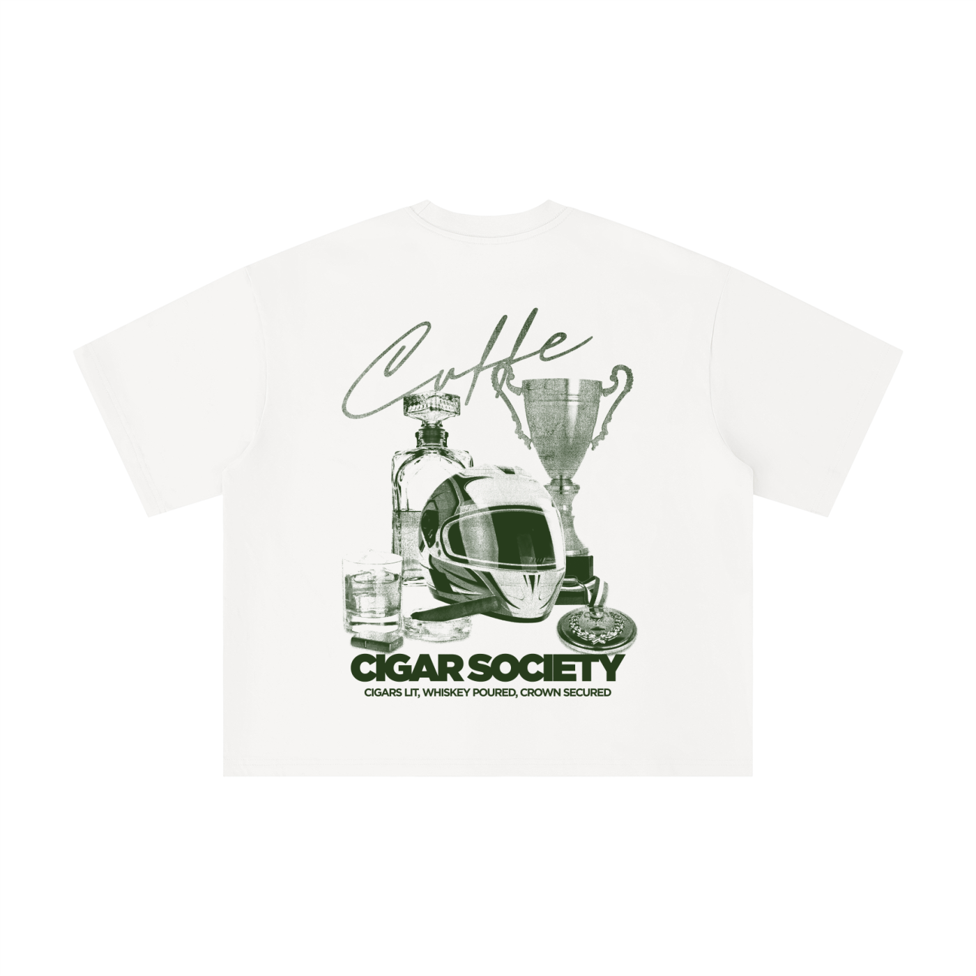 Cigar Society™ Signature Oversized Tee  Crafting Moments. Sparking Legends.