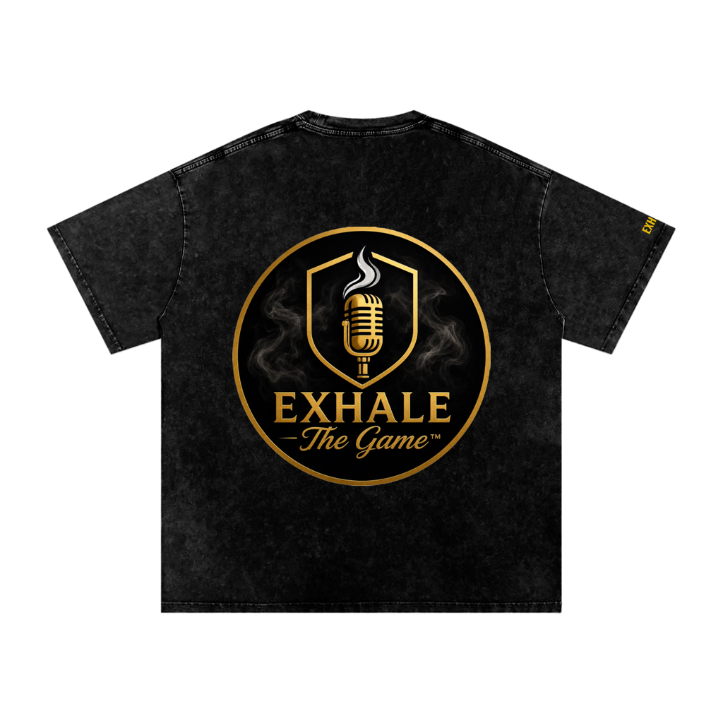 Exhale The Game signature snow washed tee