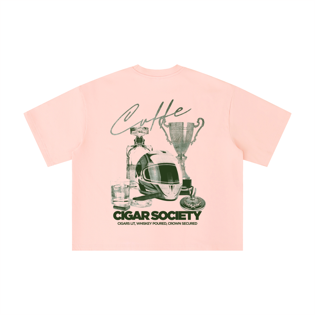 Cigar Society™ Signature Oversized Tee  Crafting Moments. Sparking Legends.
