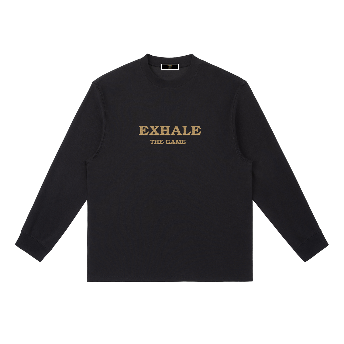 ExhaleTheGame,CUFFEHOLDINGS,SignatureCollection,WherePressureMeetsPurpose,EmbroideredLongSleeve,PremiumStreetwear,AthleteLifestyle,SportsCulture,MentalWellness,UnisexApparel,BlackLongSleeve,GoldEmbroidery