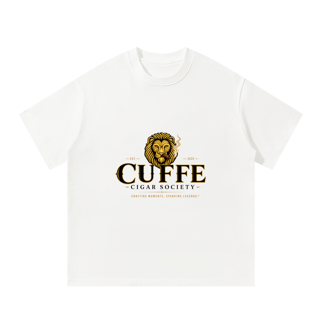 Cuffe Cigar Society Signature Oversized Heavyweight T-Shirt Premium Luxury Streetwear 300 GSM Cotton