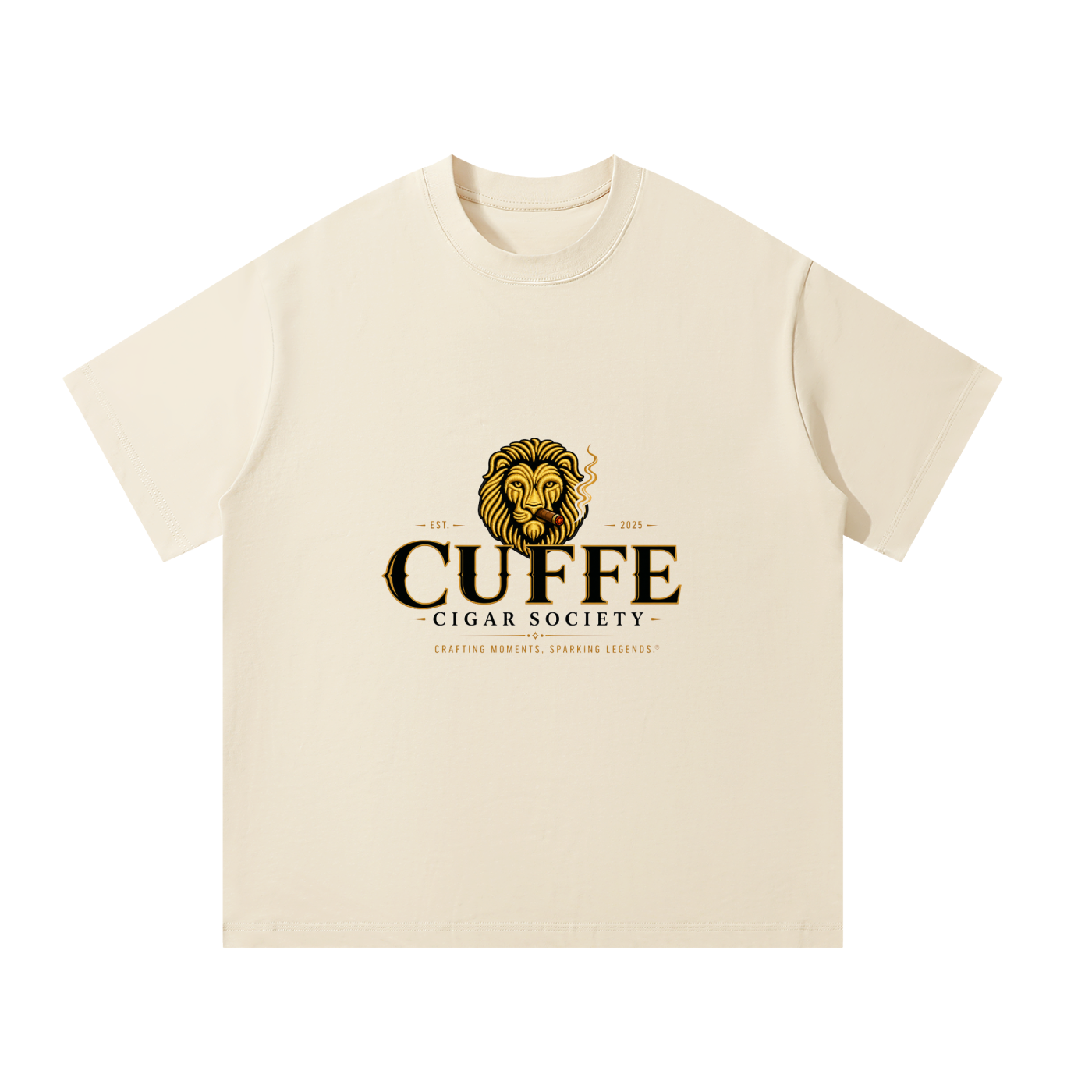 Cuffe Cigar Society Signature Oversized Heavyweight T-Shirt Premium Luxury Streetwear 300 GSM Cotton