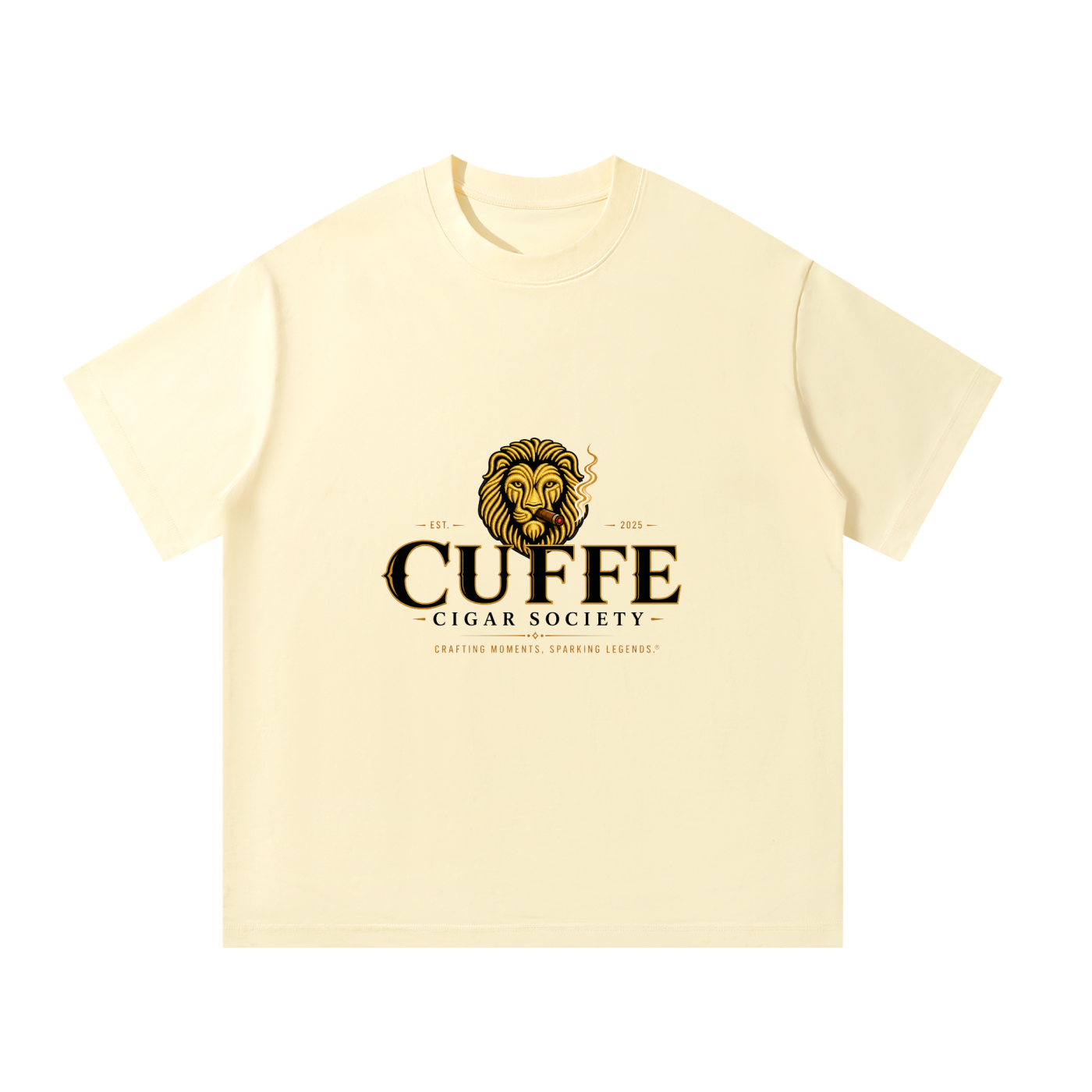 Cuffe Cigar Society Signature Oversized Heavyweight T-Shirt Premium Luxury Streetwear 300 GSM Cotton